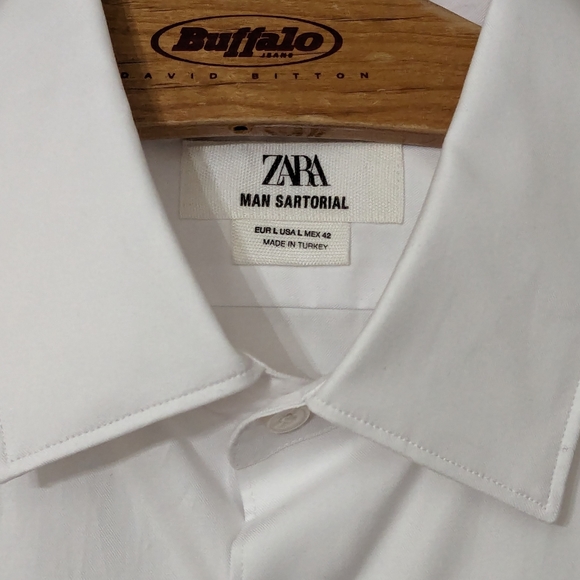 Zara Textured Weave Twill Dress Shirt - Picture 3 of 7